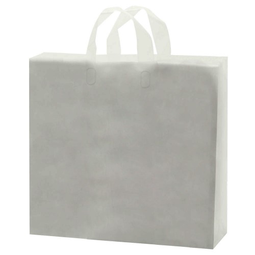8 x 5 x 10 Clear Frosted Loop-handle Plastic Bags - 3 Mil